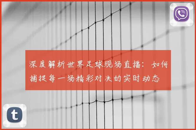 深度解析世界足球现场直播：如何捕捉每一场精彩对决的实时动态
